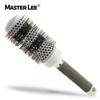 Peine de rodillo de cerámica transfronterizo de nailon para cabello rizado, forma de hebilla interior, peine de rodillo redondo, tubo de aluminio, cambio de color por aire, peine de peluquería al por mayor