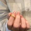 Anillo Pequeño Estilo Antiguo Flor de Durazno, Diseño de Nicho, Nuevo Modelo 2026, Estilo Minimalista, Anillo Abierto Ajustable