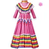 Amazon Más Vendido Comercio Exterior Explosiones Cinco Colores Bandera Nacional Mexicana Español Falda Grande Vestido Traje de Presentación Escénica