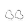 Pendientes de amor de moda de nicho europea y americana, pendientes geométricos pulidos de acero inoxidable en oro de 18 quilates y gran sentido para mujer.