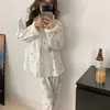 Pijama de Veludo Ilha para Mulheres, Cardigã Espesso e Quente para Outono e Inverno, Novo Conjunto de Roupa para Casa Estilo Coreano, Pode Ser Usado Fora