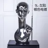 Cabeza de Maniquí Chapada en Oro y Plata, Accesorios de Modelo, Cabeza de Maniquí, Soporte para Pelucas, Cabeza de Maniquí para Exhibición de Joyería, Cabeza Humana