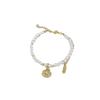 Nuevo Estilo Chino Colgante Candado Ruyi Pulsera de Perlas para Mujer Nicho Lujo Ligero Alta Gama Simple Pulsera Versátil 2024 Nuevo Estilo