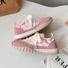 Zapatos de Entrenamiento para Mujer Primavera y Verano 2024 Nueva Llegada Satén con Cordones Delgados Transpirables Combinan con Todo Zapatos Forrest Gump Zapatos Casuales de Moda