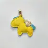 Chaveiro Pingente Fique Rico Imediatamente Casal Fofo Feito à Mão Couro Genuíno Chaveiro de Carro Pingente de Bolsa Presente Criativo