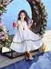 Novo Vestido Branco de Verão Sem Mangas para Meninas Estilo Étnico Bordado Vestido Princesa Moda Verão Tendência para Meninas