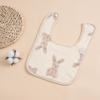 Babador em gaze de algodão de seis camadas em forma de U, toalha de saliva para bebê, babador para alimentação infantil, toalha para regurgitação de leite, babador com fecho de pressão nas costas, atacado