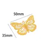 Campanilla de viento estilo Ins atrapasueños de cristal colgante DIY accesorio de joyería de latón, mariposa cortada transfronteriza con múltiples agujeros