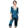 Pijama Nuevo de Seda Pesada para Mujer Primavera/Verano 2026, 100% Seda de Morera, Lujo Ligero, Usable Afuera, Conjunto de Ropa de Casa de Manga Media