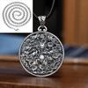 Colgante de plata pura s999 con forma de nueve dragones jugando con cuentas para hombre, collar de grifo de plata esterlina, joyería de dragón auspicioso retro dominante, regalo de moda