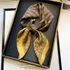 Bufanda de Cadena de Moda para Mujer Combinación de Colores Sencilla Bufanda de Seda Versátil Bufanda Decorativa Bufanda de Seda Profesional Corbata Bufanda Cuadrada de Nuevo Estilo