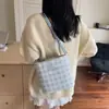 Bolsa de Axila Simple y de Moda Estilo Verano 2025 Estilo Coreano Diseño de Nicho Elegante Bordada de Mano para Viajes Bolsas Tipo Cubo