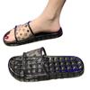 Pantuflas de Cristal Transparente de Alta Gama para Verano en Casa Baño de Mujeres Baño Desodorante Hogar Antideslizantes Suela Suave Moda Pantuflas de Cristal