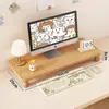Organizador de escritorio, soporte para computadora de escritorio, elevador de monitor, base para pantalla de visualización, soporte de escritorio