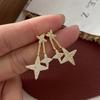 Cuatro pendientes Mangxing para mujer, diseño simple, pendientes de nicho, moda japonesa y coreana, ligeros, de lujo, que combinan con todo, elegantes y dulces.