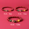 Fábrica de Pulseiras de Cinábrio Atacado Pulseira de Cinábrio com Cinco Deuses da Riqueza Areia Dourada Roxa de Alto Teor Fabricante de Contas Soltas Atacado