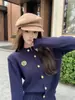 Tmall Douyin Calidad Estilo Universitario Dulce Rojo Suéter de Manga Larga Cárdigan Tejido Falda Plisada Conjunto de Dos Piezas para Mujer