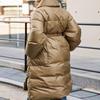 Chaqueta acolchada de algodón de invierno para mujer. Chaqueta acolchada de algodón informal con cordones de estilo coreano de longitud media para mujer. Chaqueta holgada por encima de la rodilla.