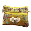 Artesanías con Características Chinas para Extranjeros Nanjing Yunjin Algodón de Doble Tiro Billetera Pequeña para Mujer Cartera Bordada
