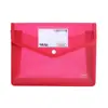 FC folder de archivo 3D colorido bolsa de almacenamiento A4 gran capacidad pp impermeable cierre de broche bolsa de archivo translúcida horizontal sarga