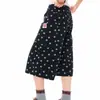 Pantalones Vaqueros Cortos con Estampado Integral de Lunares Retro Americano para Mujer, Pantalones Casuales de Verano de Nicho Sueltos Adelgazantes de Pierna Ancha, Shorts
