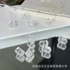 Accesorio Cilíndrico de Doble Punta de Cristal Blanco Piezoeléctrico para Manualidades, Pulsera DIY Hecha a Mano, Accesorio de Joyería de Moda T12