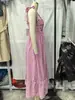 Ropa de Mujer Transfronteriza 2026 Verano Nuevo Producto Elegante Rayas Adelgazantes Lazo Vestido Midi 2298/088