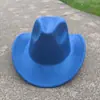 Chapéu de Cowboy Ocidental Liso Transfronteiriço, Chapéu de Jazz Elegante com Aba para Festas ao Ar Livre e Apresentações de Palco