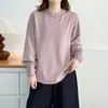 [Oferta Especial] 100 kg Nuevo Estilo Otoño/Invierno para Mujeres de Tallas Grandes: Top Adelgazante con Cuello en V y Forro de Felpa con Puños Fruncidos 9302