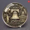 Comercio Exterior Transfronterizo: Broche Conmemorativo de Acero Inoxidable del 250º Aniversario Americano, Decoración Elegante y Exquisita para Mochilas, Ropa y Sombreros