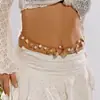 Cadena de Cintura Estilo Playa de Verano Transfronteriza Europea y Americana, Cadena Corporal con Colgante de Estrella de Mar y Concha Estilo Vacaciones, Accesorios de Alta Gama, Joyería para la Cintura de Mujer