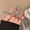 Presilha de Tubarão Trançada em Metal da Moda, Presilha de Tubarão Simples, Presilha de Rabo de Cavalo de Alta Qualidade, Presilha de Cabelo Minimalista, Acessório de Cabelo de Luxo Leve