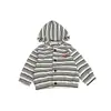 Nuevo abrigo de otoño para bebés, ropa para bebés para primavera y otoño, sudadera a rayas elegante estilo coreano, chaqueta casual