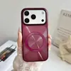 Aplicable para Funda de Teléfono iPhone 18 PRO MAX Soporte Metálico 360 Apple 17 Ultra-delgada Aurora Patrón CD Cubierta Protectora