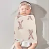 Manta swaddle para recém-nascido transfronteiriça da Amazon, manta de algodão puro espessa para outono e inverno, suprimentos para bebês recém-nascidos, manta para maternidade