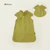 2026 Nuevo Estilo de Verano Vestido Cheongsam Nuevo Estilo Chino para Niñas Verde Claro Jacquard Abotonado Cuello Alto Estilo Nacional Elegante Atuendo de Verano