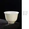 Dehua Porcelana Blanca Sancai Tazón con Tapa Taza de Té Tetera Individual Cerámica Pared Delgada Tazón de Té Kung Fu No Caliente Mano Grasa Jade