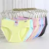 A001 ropa interior para mujer estudiantes femeninas color liso transpirable cintura niñas sexy linda pantalón comercio electrónico transfronterizo venta al por mayor