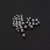 Cuentas Perforadas de Acero Inoxidable Chapado en Oro de Punto 1.0-12mm Acero de Titanio Sólido Cuentas Pequeñas Agujero Medio Agujero Pasante