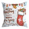 Capa de almofada de veludo de pele de pêssego de alce de Papai Noel decoração de casa de férias almofada de sofá de escritório capa de almofada atacado