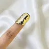 Anillos Metálicos Irregulares con Textura Retro de Nicho Europeo y Americano, Anillos Apilables de Moda y Únicos tipo Armadura para la Punta de los Dedos para Mujeres