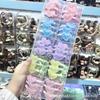 Azúcar Diamantado Perlado de Color Caramelo Corazón Azucarado Cubos Pequeños Cuadrados Transparentes Diadema Infantil Goma para el Cabello de Niña