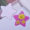 Estrella de Cinco Puntas Acrílica Infantil Impresión DIY Zuecos Accesorios para el Cabello Infantiles Pinza de Mariposa Materiales para Joyería Hecha a Mano