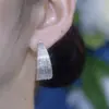 Pendientes de aro multicapa de moda europea y americana, nuevo temperamento, exagerados, de alto nivel, diseño de pendiente, pendientes de aro plateado