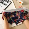Roupa Íntima Masculina Verão Fina Seda de Gelo Sem Marcas Estampada Boxer de Cintura Média Confortável Amigo da Pele Respirável Boxer Jovem