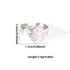 Anillo de Acero Inoxidable con Corazón Francés Recortado Lujo Accesible Gama Alta Chapado en Oro de 18 Quilates Nicho Elegante Versátil Anillo de Acero Inoxidable