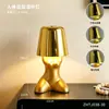 Luz de Noche Artística con Forma de Cuerpo Humano Nórdico Lámpara Creativa de Escritorio para Copa de Vino Lámpara de Mesa de Dormitorio Lámpara Decorativa de Atmósfera para Mesita de Noche