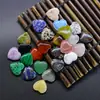 Corazón de Melocotón de Cristal Venta al por mayor Transfronteriza Colgante de Jade Accesorios Pulsera Colgante Hecho a Mano en Forma de Corazón Adorno 20 mm Piedra Preciosa