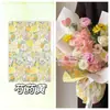 Papel de Regalo de Flores de Primavera DIY Materiales de Empaque Floral Hechos a Mano Papel para Envolver Ramos de Flores de Papel Papel Kraft