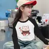 Camiseta Interior Térmica de Forro Polar para Niñas, Nuevo Estilo Otoño/Invierno 2026, Camiseta de Manga Larga Ranglán, Top Cálido de Cuello Redondo para Niñas